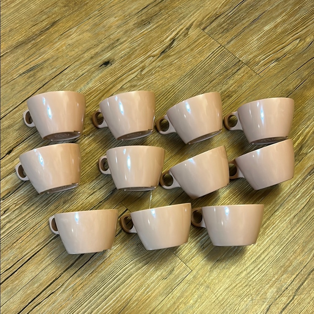 Standard Set of Pink Cups Set of 11 Vintage